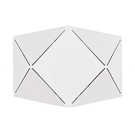 ZANDOR APPLIQUE LED 6,5W 700lm, 3000K METALLO BIANCO CON TAGLI LASER L. 18CM (1/4)