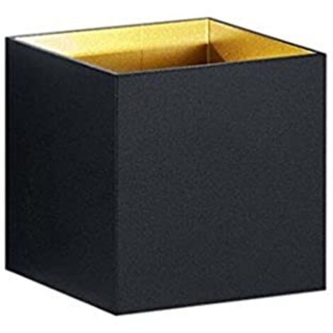 LOUIS APPLIQUE LED 4,3W 430lm, 3000K CUBO BI-DIREZIONALE COLORE NERO H.10CM (1/4)