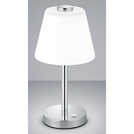 EMERAALD LAMPADA TAVOLO LED 4,5W · 1x 450lm, 3000K DIFFUSORE VETRO CONO 4 INTENSITA' DI LUCE COLORE CROMO H.29CM (1/4)
