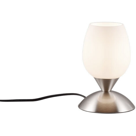 CUP II LAMPADA IN ACCIAIO E VETRO CALICE SATINATO H.18CM 1 LUCE ATTACCO E14 (1/3)