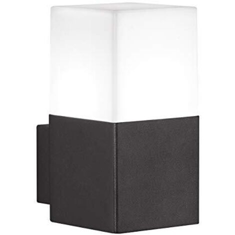 HUDSON APPLIQUE 1 LUCE ATTACCO E14 LAMPADINA LED INCLUSA COLORE ANTRACITE 8,5X11,5CM (1/4)