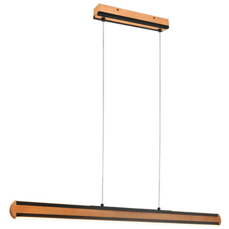 Lampadario Ufficio Doppia Emissione Vintage Legno E Metallo Nero Dimmer Deacon Trio Lighting (1/5)