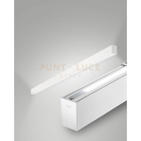 MILLET PROFILO DA PARETE DOPPIA EMISSIONE BIANCO PRISMATIC ON/OFFI IP40 100CM 3000K 3380+1290LM 23/15W