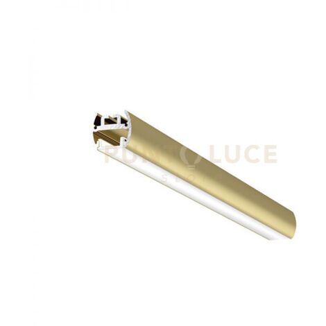 BAKU P - PROFILO IN ALLUMINIO CON DIFFUSORE AD INCASTRO BIANCO PARETE/SOFFITTO/SOSPENSIONE MT2 COLORE ORO PIU STAFFE