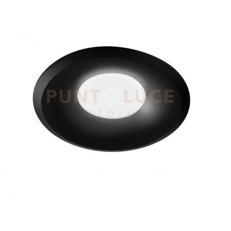 GFA1151- FARETTO AD INCASSO TONDO 1 LUCE ATTACCO GU10 D.9,4CM ALLUMINIO NERO