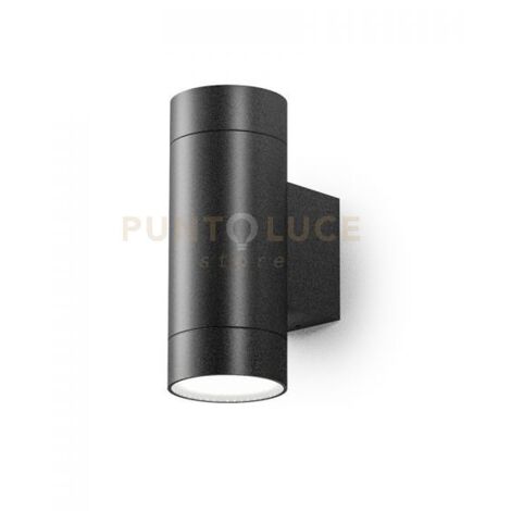 GES1065- APPLIQUE 1 LUCE ATTCACO GU10 COLORE GRIGIO ANTRACITE IN ALLUMINIO IP54 H.16CM