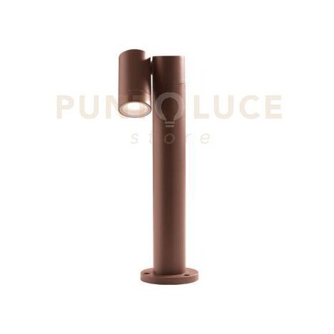 GES1110- PALETTO IN ALLUMINIO 1 LUCE ATTACCO GU10 MARRONE IP65 H.45CM