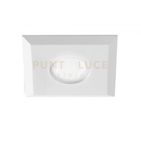 GFA1190- FARETTO INCASSO 1 LUCE LISCIO BIANCO IN ALLUMINIO QUADRATO 9,4CM ATTACCO GU10