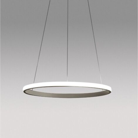 IOLE S/1 - LAMPADARIO A SOSPENSIONE TITANIO LED 3000K 1400LM 28W DIMMERABILE (1/5)