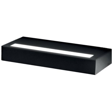 GAP521- APPLIQUE LED BIEMISSIONE IN ALLUMINIO NERO DIMMERABILE 3000K 2042LM 20W 23CM (1/5)