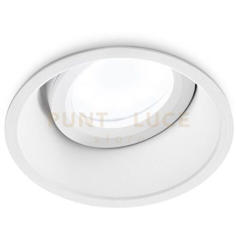 GFA230- FARETTO DA INCASSO IN ALLUMINIO COLORE BIANCO 1 LUCE ATTCCO GU10 D.8,5CM ORIENTABILE