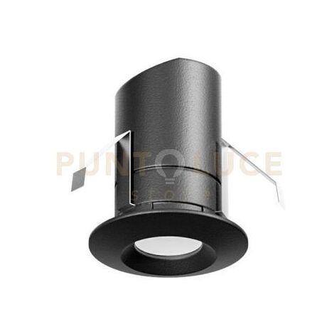 Faretto da incasso a LED rotondo - nero orientabile in alluminio 1,2 watt bianco freddo 230V - Faretto da incasso GU10 70mm foro da trapano - installazione - soffitto spot - faretti