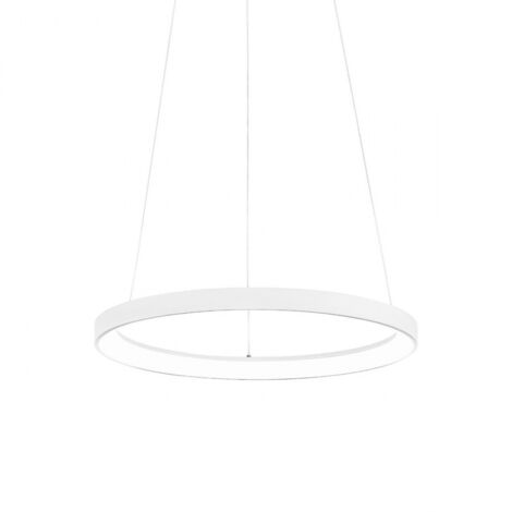 KRIZIA S/P 3000K - SOSPENSIONE COLORE BIANCO A LED 3000K 2300LM 30W DIMMERABILE IN ALLUMINIO D.48CM (1/5)