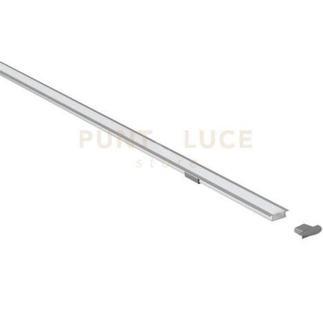 GSTP41- PROFILO IN ALLUMINIO SEZIONABILE AD INACASSO SU CARTONGESSO PIU DIFFUSORE COLORE GRIGIO