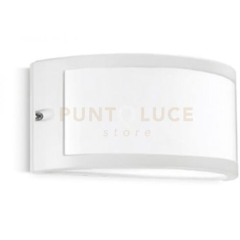 GES143- APPLIQUE BIANCO  1 LUCE ATTACCO E27 IP54 IN ALLUMINIO