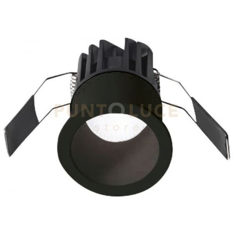 GFA960C- FARETTO DA INCASSO NERO IN ALLUMINIO A LED 3000K 600LM 8W D.5,6CM
