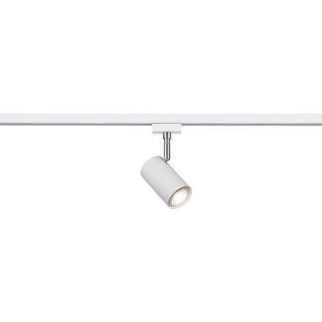 DUOLINE MARLEY SPOT ORIENTABILE METALLO BIANCO L. 10,2CM PER SISTEMA BINARIO 1 LUCE ATTACCO GU11 (1/2)