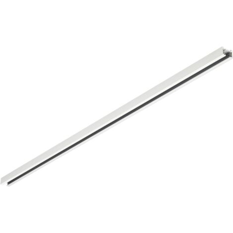 DUOLINE BINARIO METALLO BIANCO LUNGHEZZA 100CM 2 FASI MAX 600W