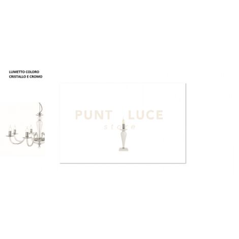LUME PICCOLO PAGANINI CRISTALLO CROMO 1 LUCE ATTACCO E14 H.32CM