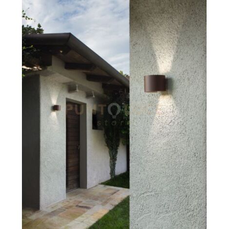 APPLIQUE DA ESTERNO 10W 720LM 3000K IP65 CORTEN CILY 12CM H.10CM