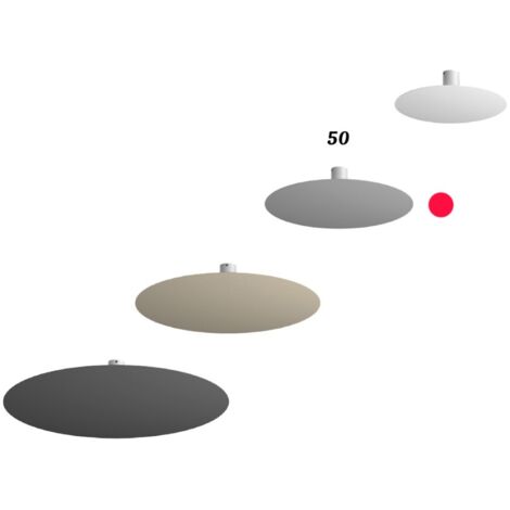 Plafoniera Moderna Disk Metallo Bianco 7 Luci Gx53