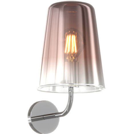 Applique Contemporanea Shaded Metallo Cromo Vetro Rame 1 Luce E27 (1/3)