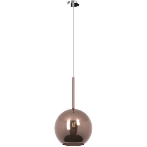 Sospensione Contemporanea Future Metallo Cromo Vetro Rame 1 Luce E27 D.25Cm (1/3)