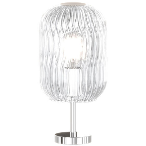 Abatjour Contemporaneo Tender Metallo Cromo Vetro Trasparente 1 Luce E27 (1/3)