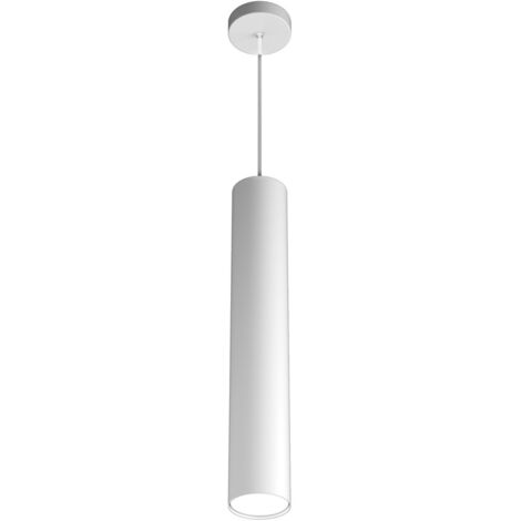 Sospensione Moderna Cilindrica Shape Metallo Bianco 1 Luce Gx53 50Cm (1/4)