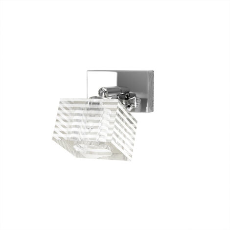 Applique Contemporanea Metropolitan Metallo Cromo Vetro Trasparente 1 Luce G9 (1/3)