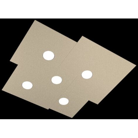 Plafoniera Moderna Plate Metallo Sabbia 5 Luci Gx53