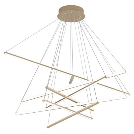 Sospensione Moderna Dna Alluminio Oro Led 50W (1/5)