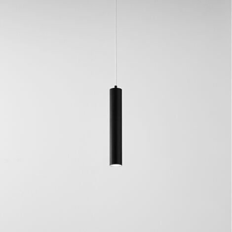 Shot sospensione nero opaco Rosone non incluso 1 luce attacco GU10 d.5,5cm (1/2)