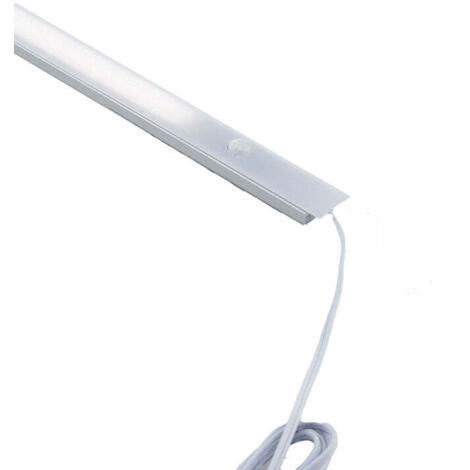 Barra LED LINE in alluminio argento con sensore di movimento 91 cm.