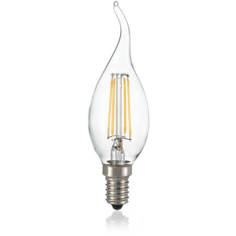 10 Lampadine Led Colpo Di Vento E14 4 Watt 3000K 400 Lm Dimmerabile Trasparente