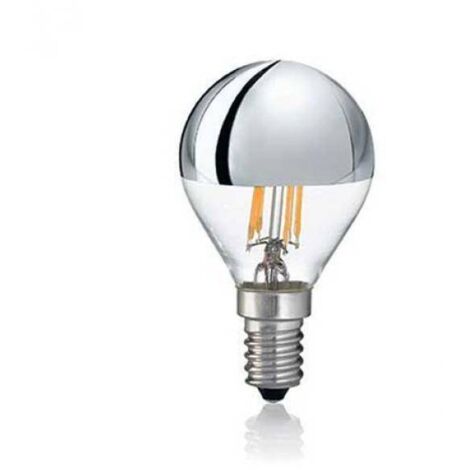 LAMPADINA ATTACCO E14 SFERA IN VETRO CROMO 4 W 370 lm 3000 K Ø 45 x H 78 mm