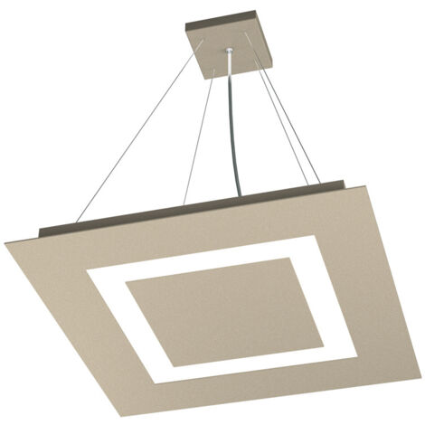 Sospensione Moderna Quadrata Carpet Metallo Sabbia 4 Luci 2G11 48Cm (1/4)