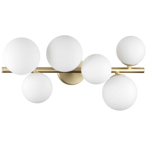 PERLAGE LAMPADARIO DA SOFFITTO 6 LUCI ATTACCO G9 BIANCO LAMPADINE INCLUSE (1/3)