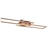 TWISTER PLAFONIERA LED 30W 4500lm, 2700 - 6000K RETTANGOLARE CAFFE' ORIENTABILE CON BASE ILLUMINATA ROTONDA CON TELECOMANDO MULTIFUNZIONE L. 90,5CM DIMMERABILE
