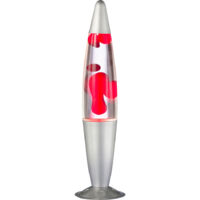 LAVA LAMPADA OGIVA GADGET ALLUMINIO + ROSSO H.41CM