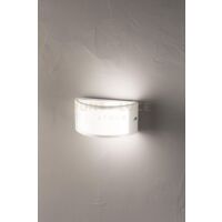 APPLIQUE FABIUS BIANCO 1 LUCE ATTACCO E27 BIEMISSIONE IP44 L.25CM