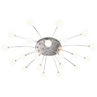 Plafoniera LED, metallo, nichel opaco, D96 cm, Bullet