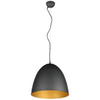 Lampada a sospensione, metallo, oro nero, 40x150x40 cm, Tilda