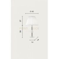 LUME GRANDE DIDO 1 LUCE AMBRA E ORO ATTACCO E27 D.40CM