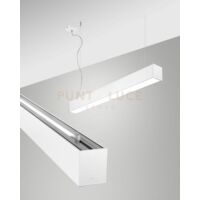 TURNER SOSPENSIONE A DOPPIA EMISSIONE BIANCA 29W+15W 3000K 3470+1290LM OPALE 100CM DIMMERABILE DALI