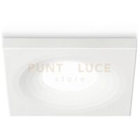 GFA181- FARETTO DA INCASSO QUADRATO 9,4X9,4CM 1 LUCE ATTACCO GU10 BIANCO ALLUMINIO IP20