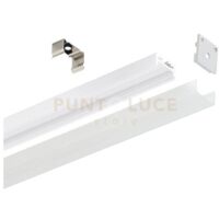GSTP181- PROFILO IN ALLUMINIO A PARETE/SOFFITTO COLORE BIANCO PIU DIFFUSORE MT2 L.2,75CM