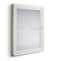 SONJA SPECCHIO DA PARETE CON CORNICE LAVORATA CON GANCI X INSTALLAZIONE ORIZZONTALE E VERTICALE BIANCO 55X70CM