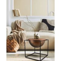 CELINA TAVOLINO METALLO E LEGNO 53X55,5CM COLORE NERO