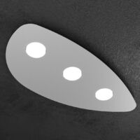 Plafoniera Moderna Shape Metallo Grigio 3 Luci Gx53